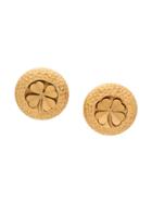 Chanel Pre-owned Four Leaf Clover Earrings - Gold