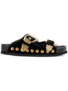 Fausto Puglisi Strap Detail Sandals - Black