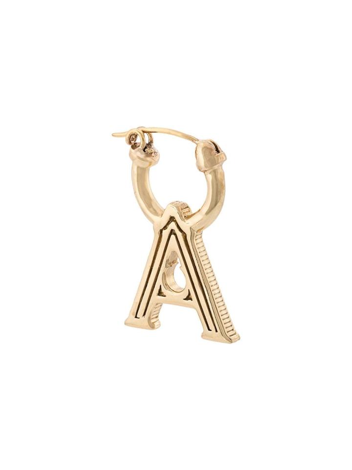 Ellery Inital Hoop Earrings - Gold
