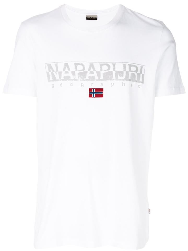 Napapijri Logo Print T-shirt - White