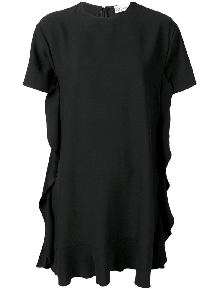 Red Valentino Frill Edged Dress - Black