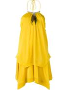 Roberto Cavalli Layered Halterneck Dress