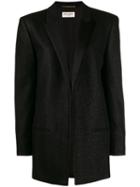 Saint Laurent Notched Collar Tuxedo Jacket - Black