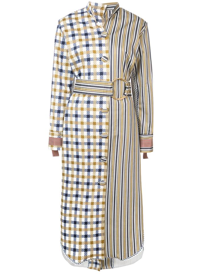 Silvia Tcherassi Contrast Panel Coat - Brown