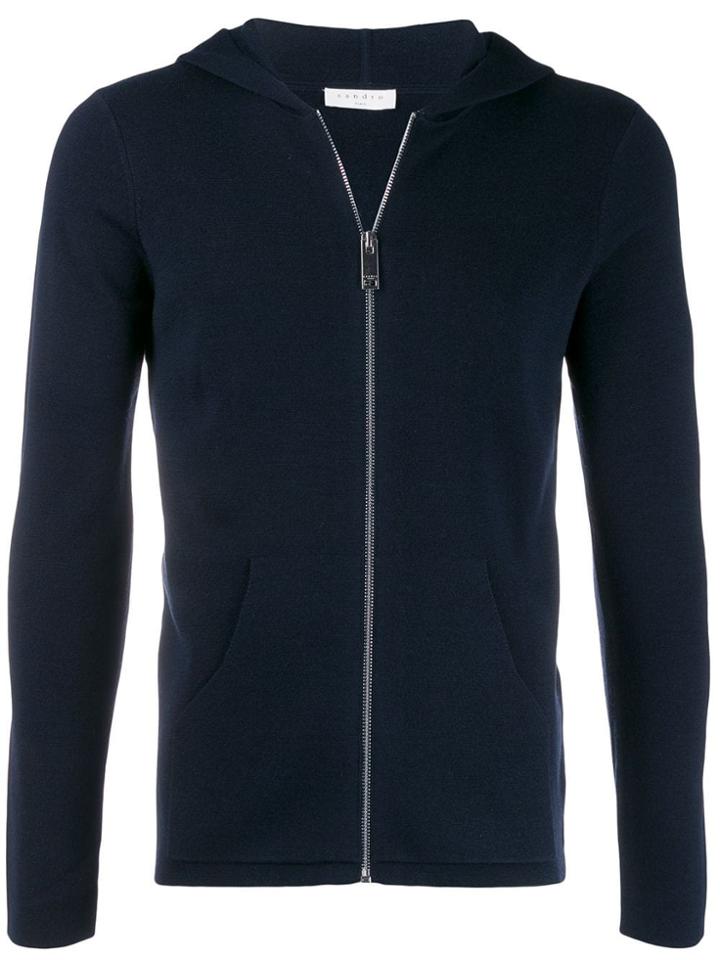 Sandro Paris Zipped Up Cardigan - Blue