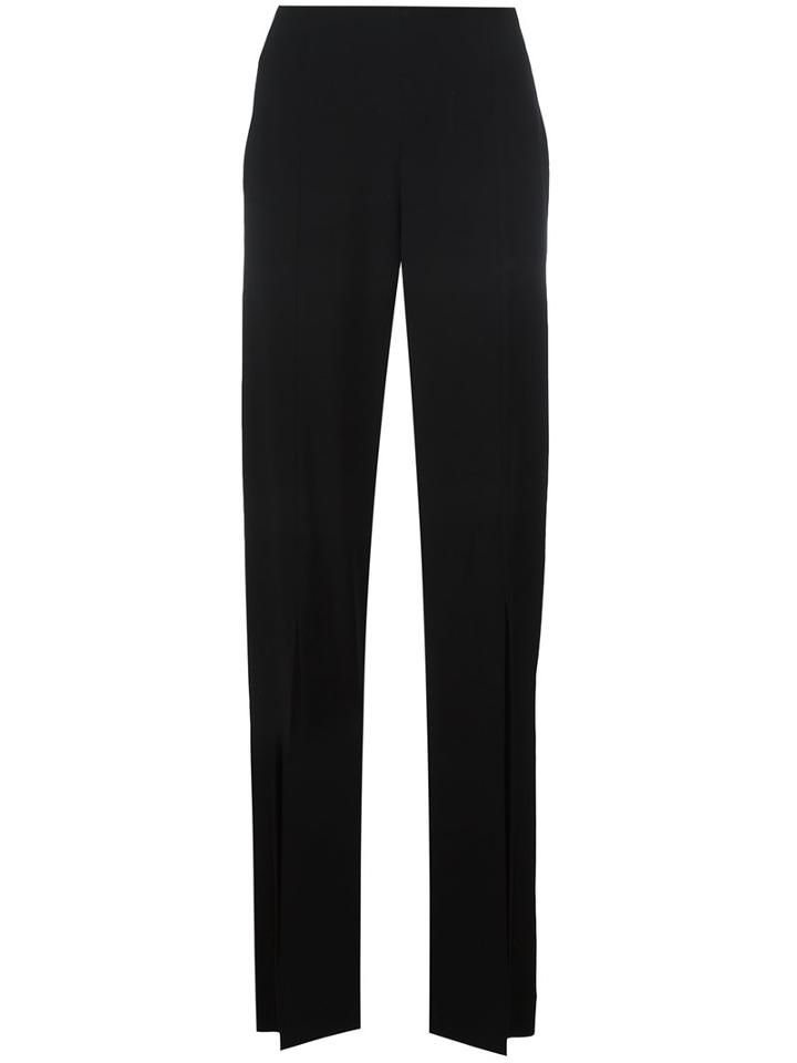 Jonathan Simkhai - Front Slit Trousers - Women - Spandex/elastane/acetate/viscose - 4, Women's, Black, Spandex/elastane/acetate/viscose