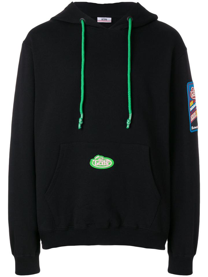 Gcds Patch-appliquéd Hoodie - Black