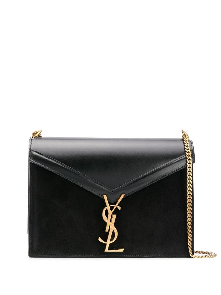 Saint Laurent Cassandra Monogram Logo Shoulder Bag - Black