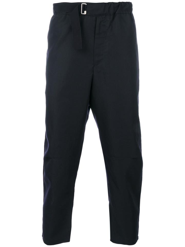 Oamc Zip Pocket Cropped Trousers - Blue