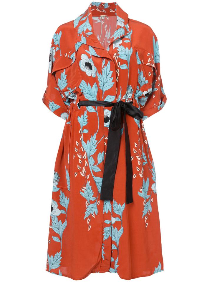 Johanna Ortiz Floral Wrap Dress - Red