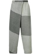 Issey Miyake Vintage Two-tone Wide-leg Trousers - Grey