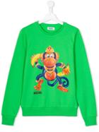 Moschino Kids Monkey Sweatshirt, Size: 14 Yrs, Green