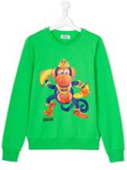 Moschino Kids Monkey Sweatshirt, Size: 14 Yrs, Green