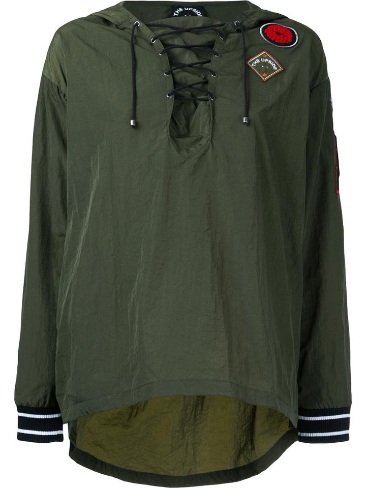 The Upside - Multi-patch Hoodie - Women - Polyamide - Xxs, Green, Polyamide