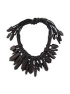 Monies Crystal Multi Strand Necklace, Women's, Black