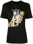 Versace - Printed Audrey T-shirt - Women - Cotton - Xxs, Black, Cotton