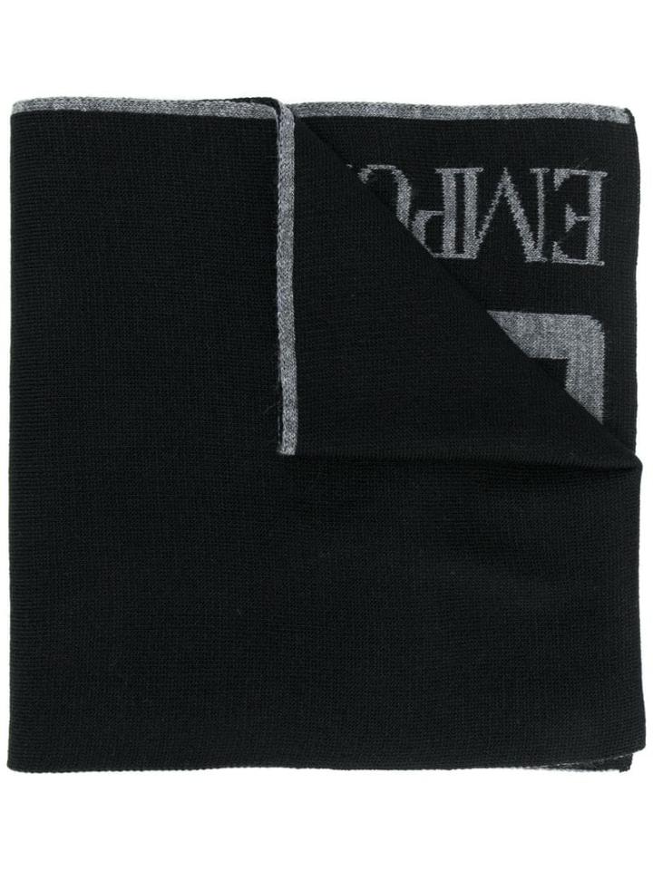 Ea7 Emporio Armani Logo Printed Scarf - Grey