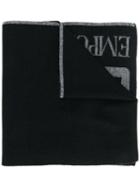 Ea7 Emporio Armani Logo Printed Scarf - Grey