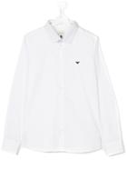 Armani Junior Contrast Collar Shirt - White