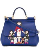 Dolce & Gabbana Family Patch 'sicily' Tote, Women's, Blue