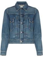 Hyke Fitted Denim Jacket - Blue