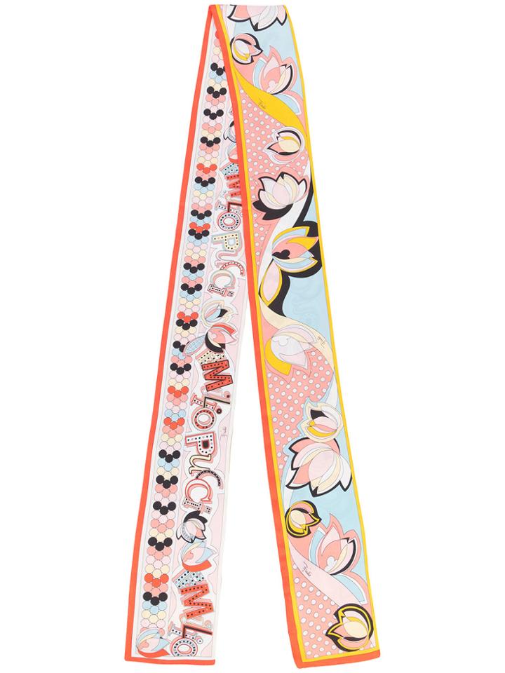 Emilio Pucci Multi-print Neck Scarf - Pink & Purple