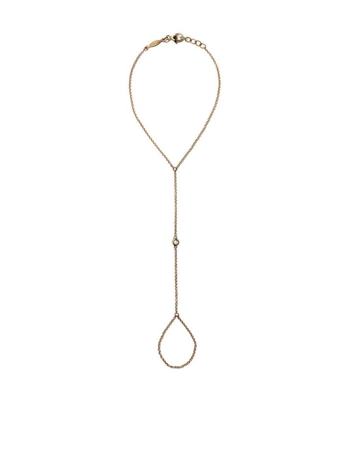 Jacquie Aiche 14kt Yellow Gold 1 Diamond Finger Bracelet