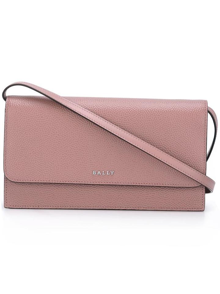 Bally Logo Plaque Crossbody Bag, Women's, Pink/purple