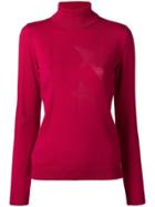 Moschino Star Turtleneck Sweater - Red
