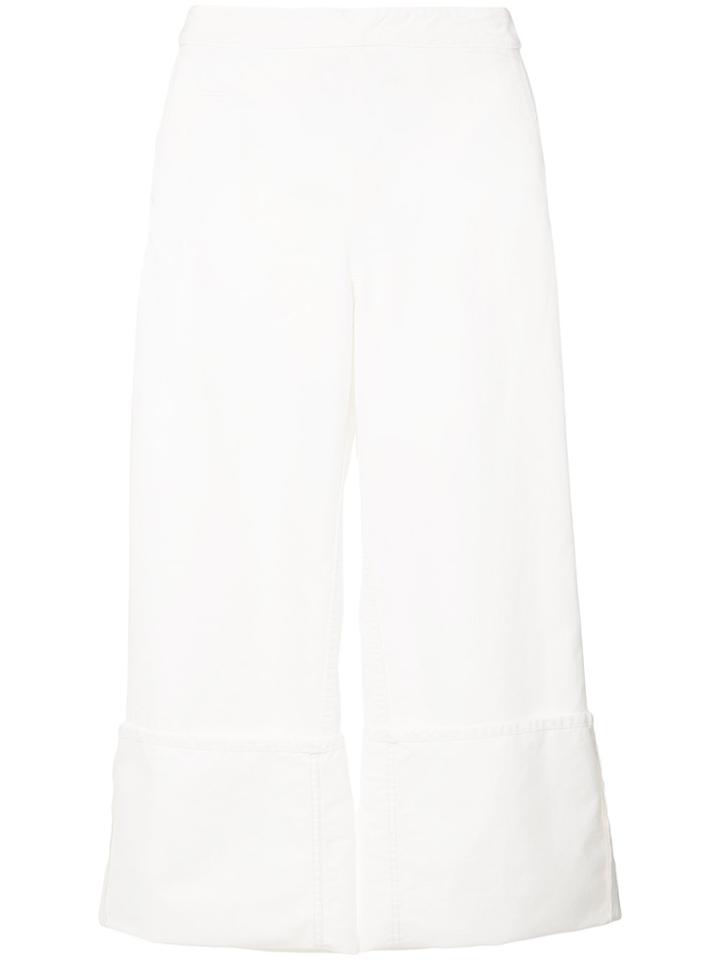 Mm6 Maison Margiela Cropped Trousers - White