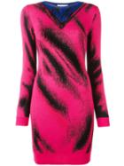 Moschino Trompe-l'oeil Knitted Dress, Women's, Size: 40, Pink/purple, Virgin Wool