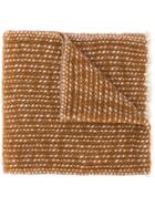Eleventy Frayed Knit Scarf - Brown