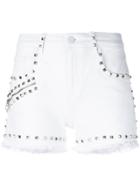 Versace Jeans Studded Denim Shorts - White