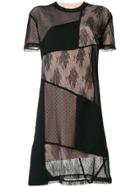 Mcq Alexander Mcqueen Patchwork Lace Detail Dress - Black