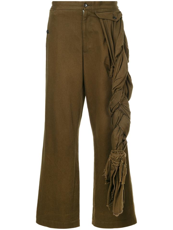 Comme Des Garçons Vintage Side Braid Trousers - Brown