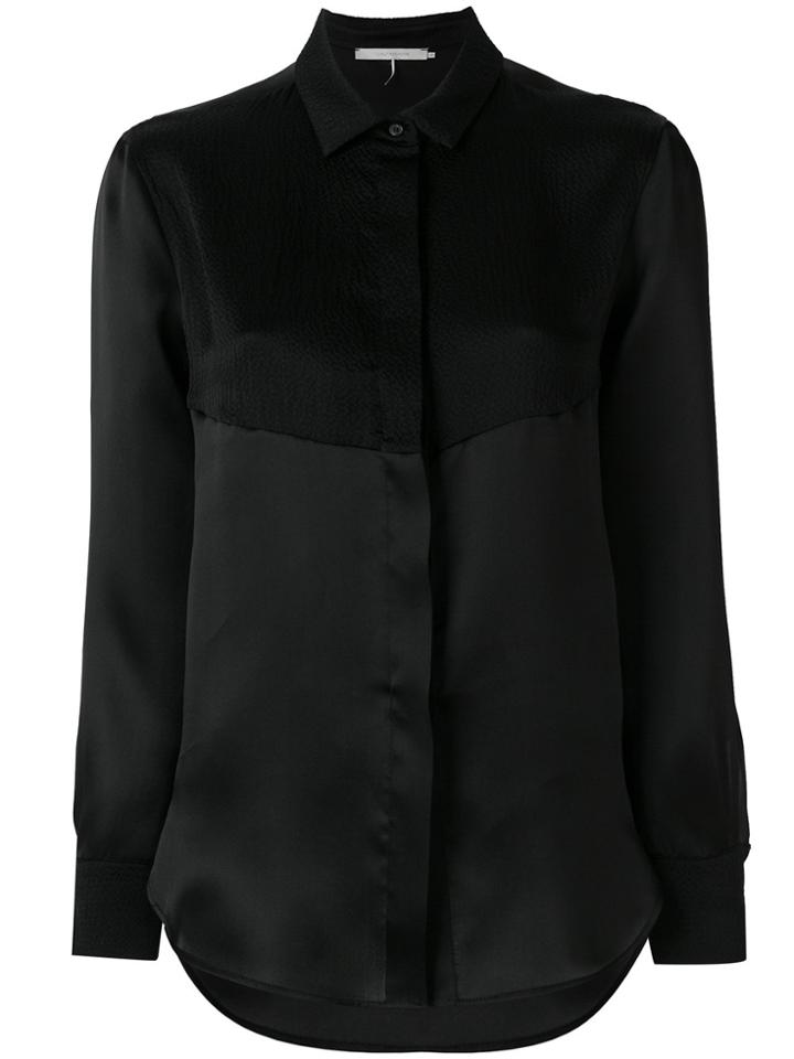 L'autre Chose Textured Panel Shirt - Black