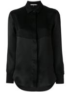 L'autre Chose Textured Panel Shirt - Black