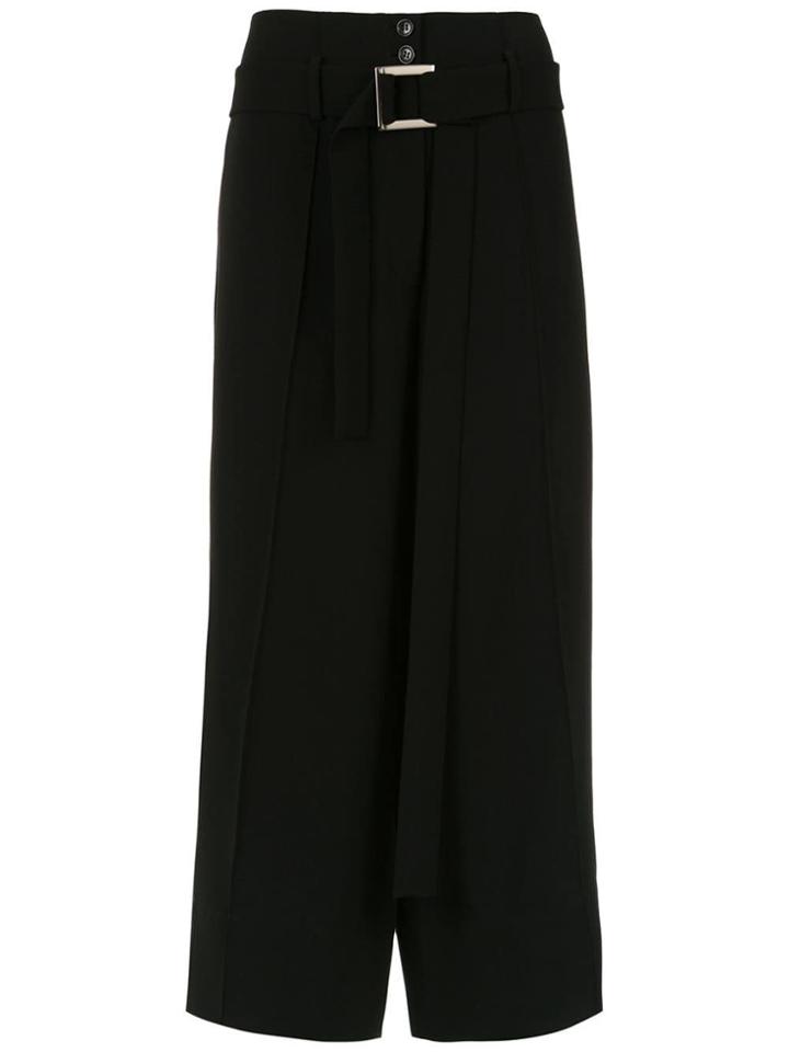 Gloria Coelho Belted Pantacourt - Black