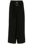 Gloria Coelho Belted Pantacourt - Black