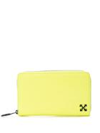 Off-white Zip Around Wallet - Yellow