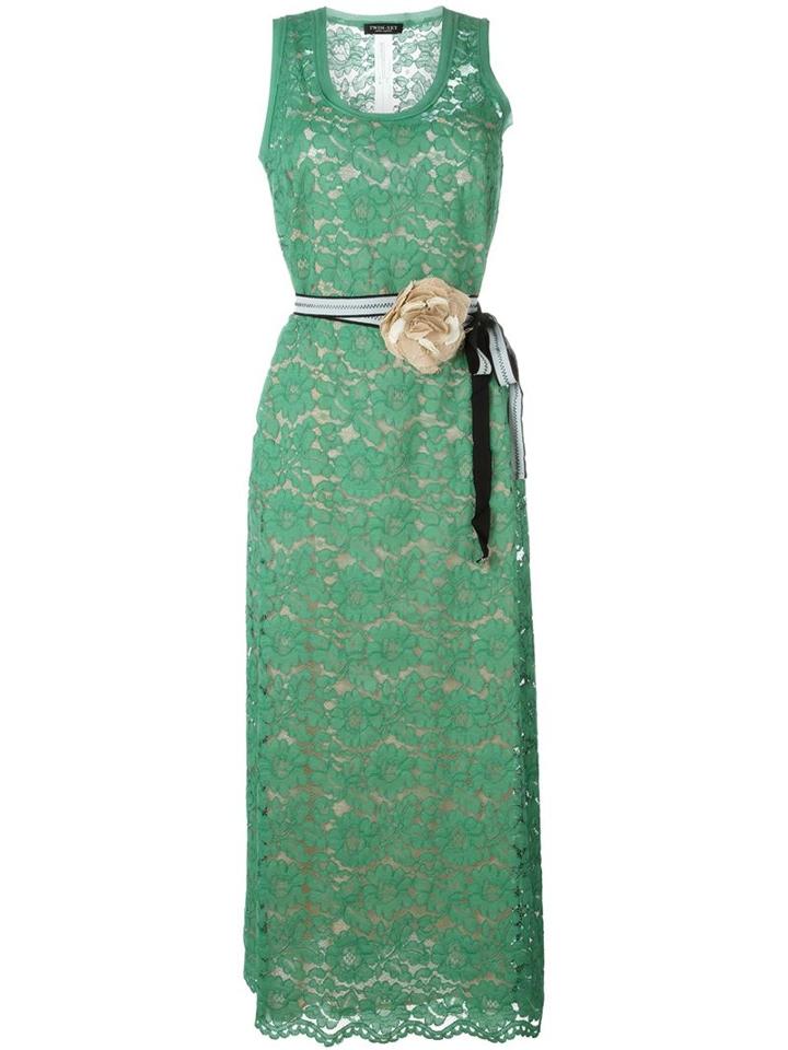 Twin-set Floral Lace Maxi Dress