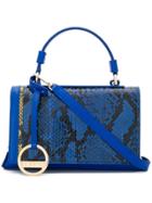 Emilio Pucci Snakeskin Effect Small Satchel - Blue