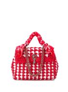 Ermanno Scervino Woven Style Tote Bag - Red