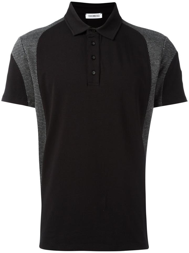 Dirk Bikkembergs Stripe Polo Shirt, Men's, Size: Small, Black, Cotton/spandex/elastane