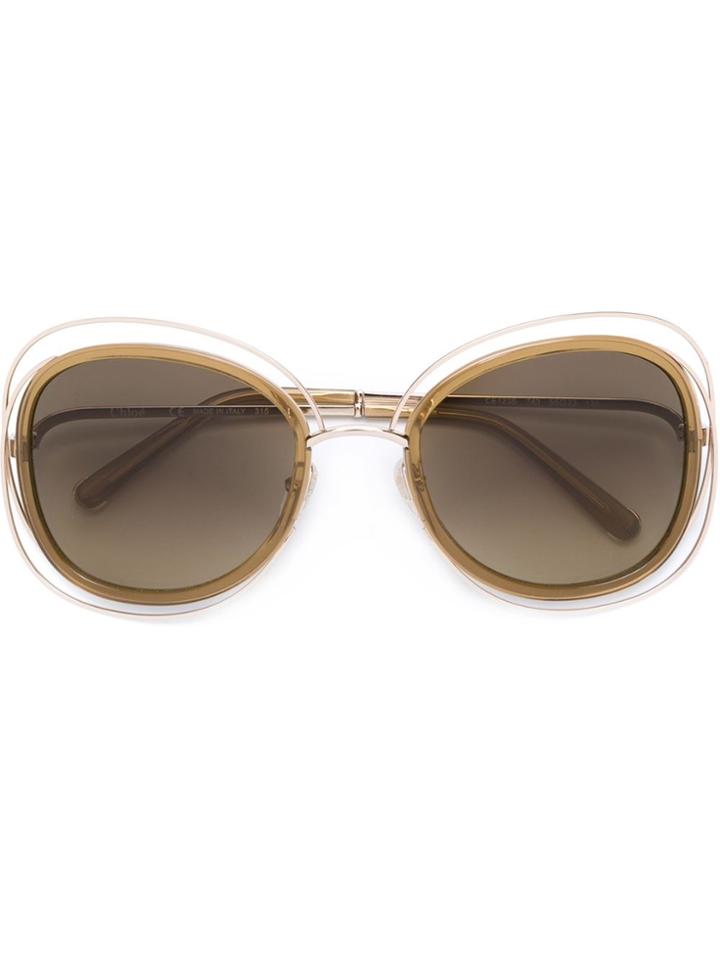Chloé Eyewear 'carlina' Sunglasses - Metallic