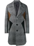 Neil Barrett Panelled Coat, Men's, Size: 44, Brown, Cotton/polyamide/polyester/virgin Wool