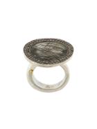 Rosa Maria Black Rutilated Quartz And Diamond Ring - Metallic