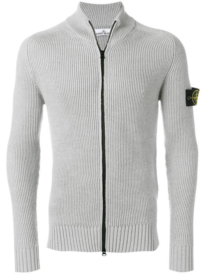 Stone Island Zipped Cardigan - Grey