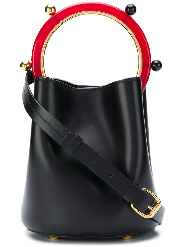 Marni Round Handled Shoulder Bag - Black