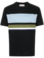 Cerruti 1881 Striped Panel T-shirt - Black